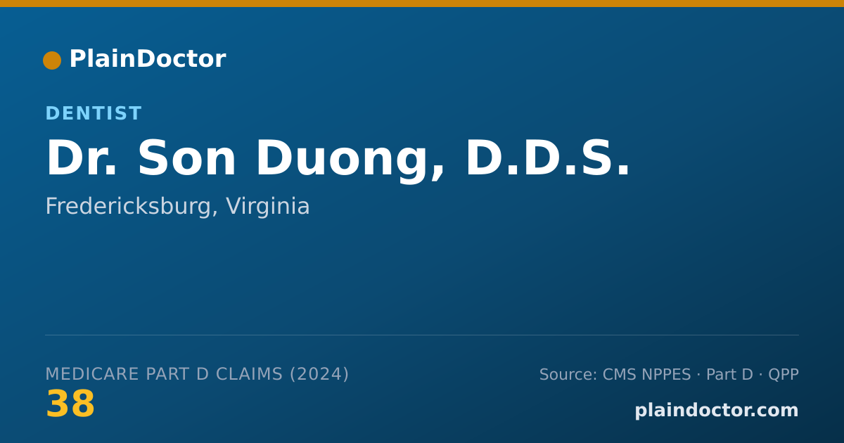 Shareable card for Son Duong, D.D.S. - Dentist, Fredericksburg, VA