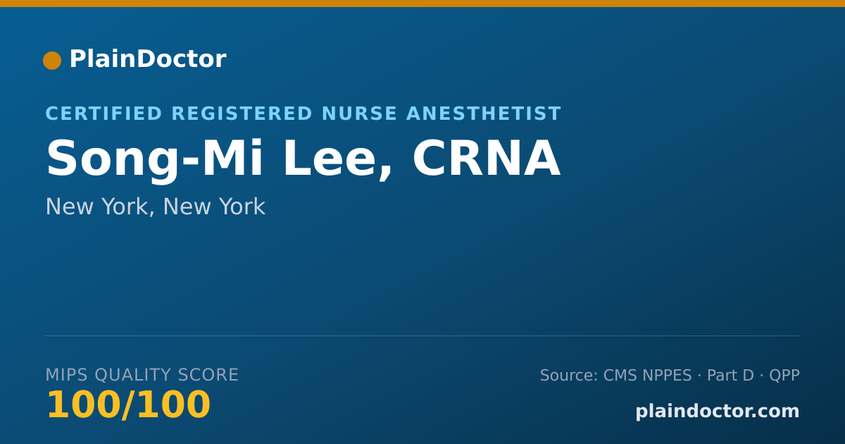 Shareable card for Song-Mi Lee, CRNA - Certified Registered Nurse Anesthetist, New York, NY