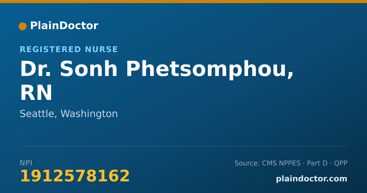 Shareable card for Sonh Phetsomphou, RN - Registered Nurse, Seattle, WA