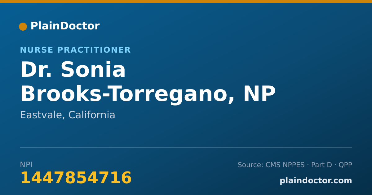Shareable card for Sonia Brooks-Torregano, NP - Nurse Practitioner, Eastvale, CA