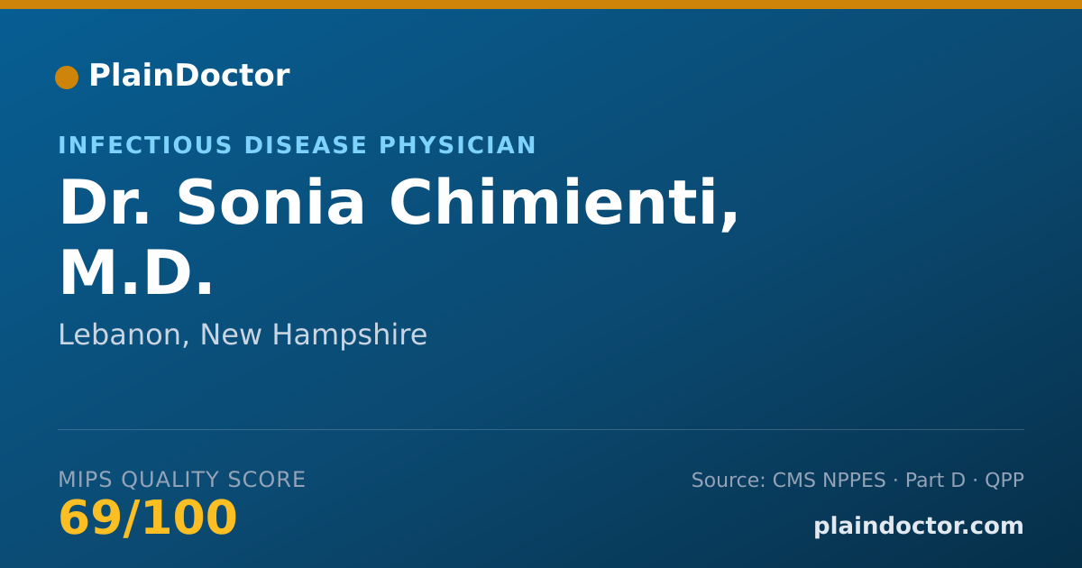 Shareable card for Sonia Chimienti, M.D. - Infectious Disease Physician, Lebanon, NH