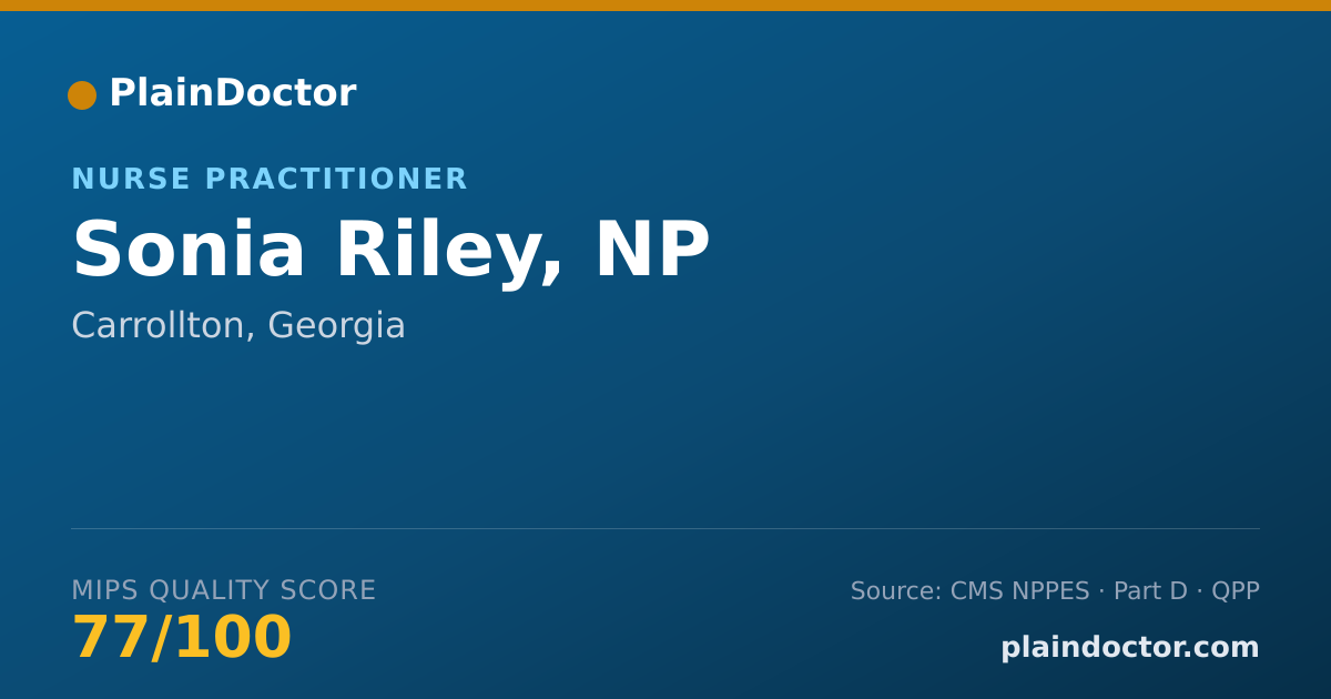 Shareable card for Sonia Riley, NP - Continuing Education/Staff Development Registered Nurse, Carrollton, GA