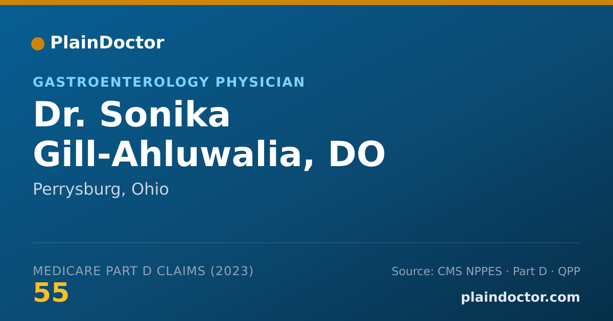 Shareable card for Sonika Gill-Ahluwalia, DO - Gastroenterology Physician, Perrysburg, OH