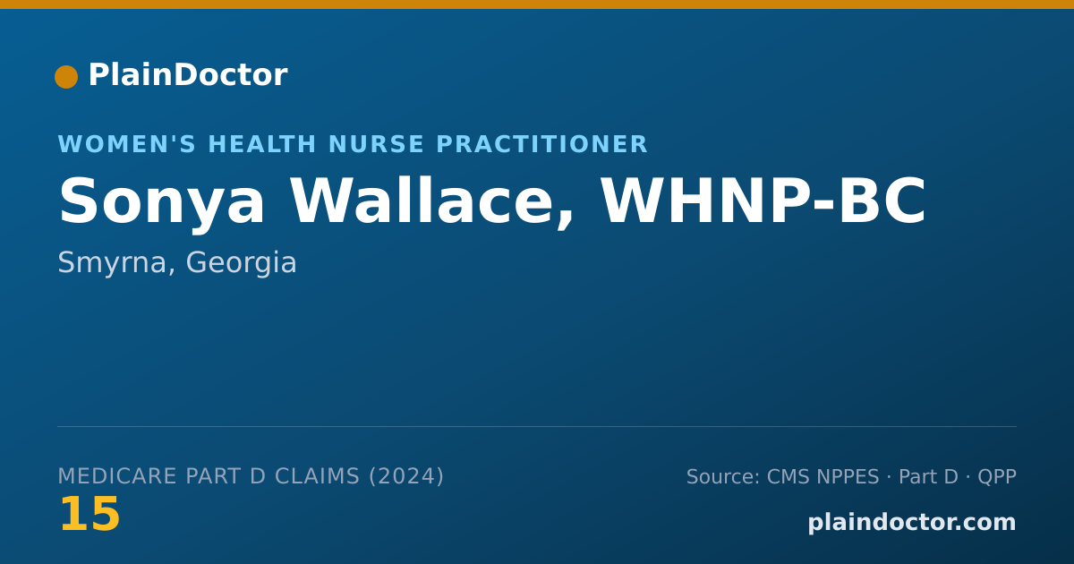 Shareable card for Sonya Wallace, WHNP-BC - Women's Health Nurse Practitioner, Smyrna, GA