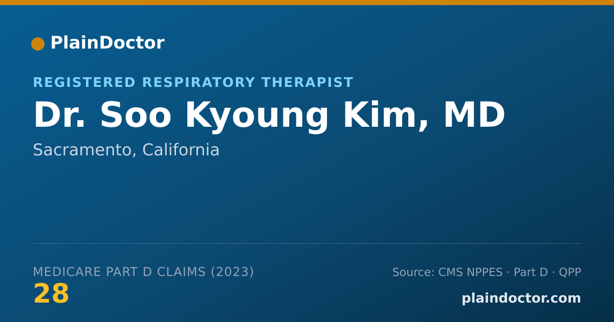 Shareable card for Soo Kyoung Kim, MD - Registered Respiratory Therapist, Sacramento, CA
