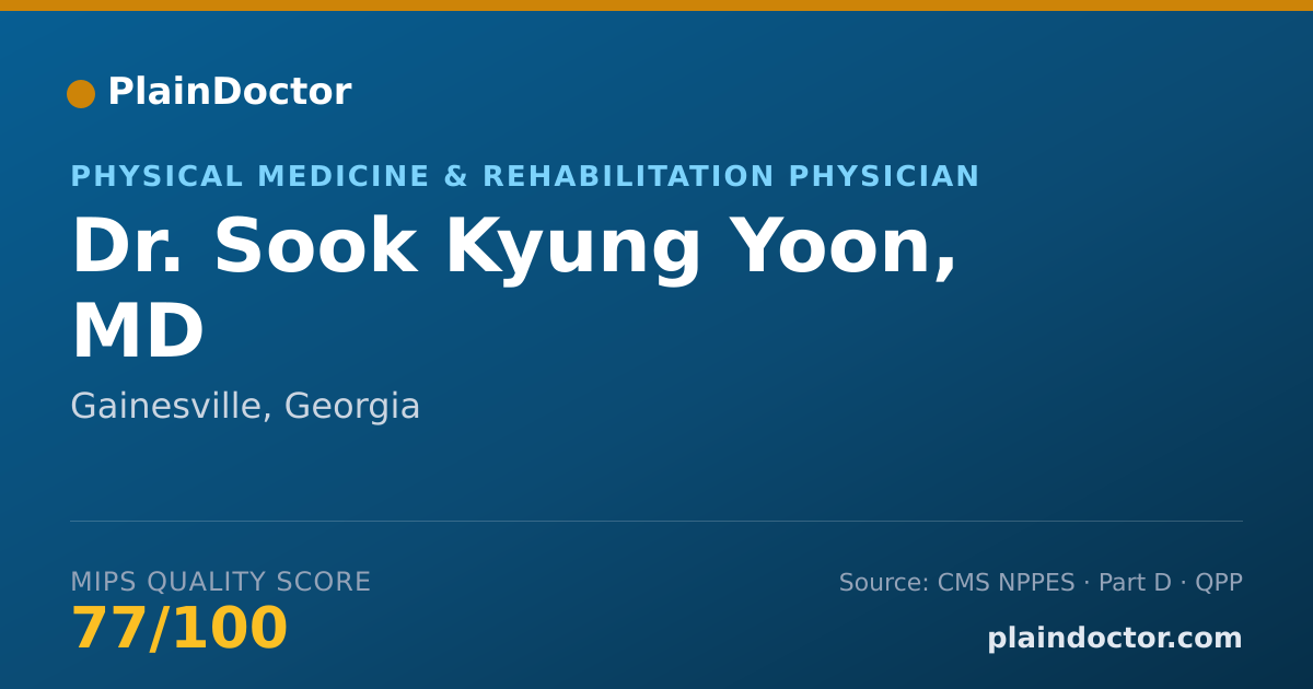 Shareable card for Sook Kyung Yoon, MD - Physical Medicine & Rehabilitation Physician, Gainesville, GA