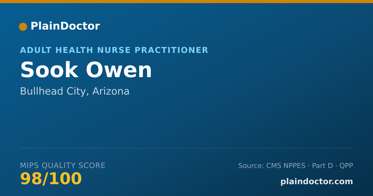 Shareable card for Sook Owen - Adult Health Nurse Practitioner, Bullhead City, AZ
