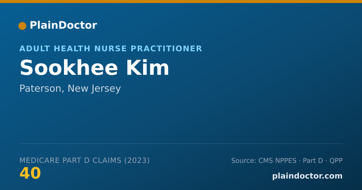 Shareable card for Sookhee Kim - Adult Health Nurse Practitioner, Paterson, NJ