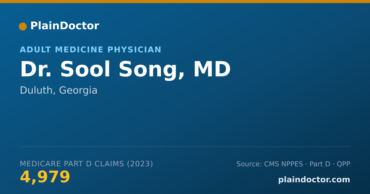 Shareable card for Sool Song, MD - Adult Medicine Physician, Duluth, GA