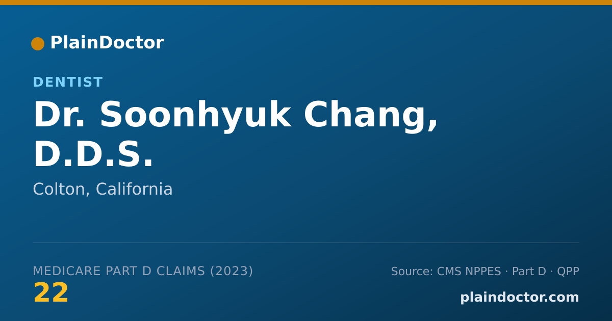 Shareable card for Soonhyuk Chang, D.D.S. - Dentist, Colton, CA