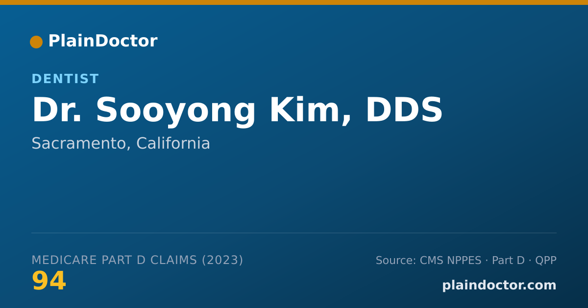 Shareable card for Sooyong Kim, DDS - Dentist, Sacramento, CA