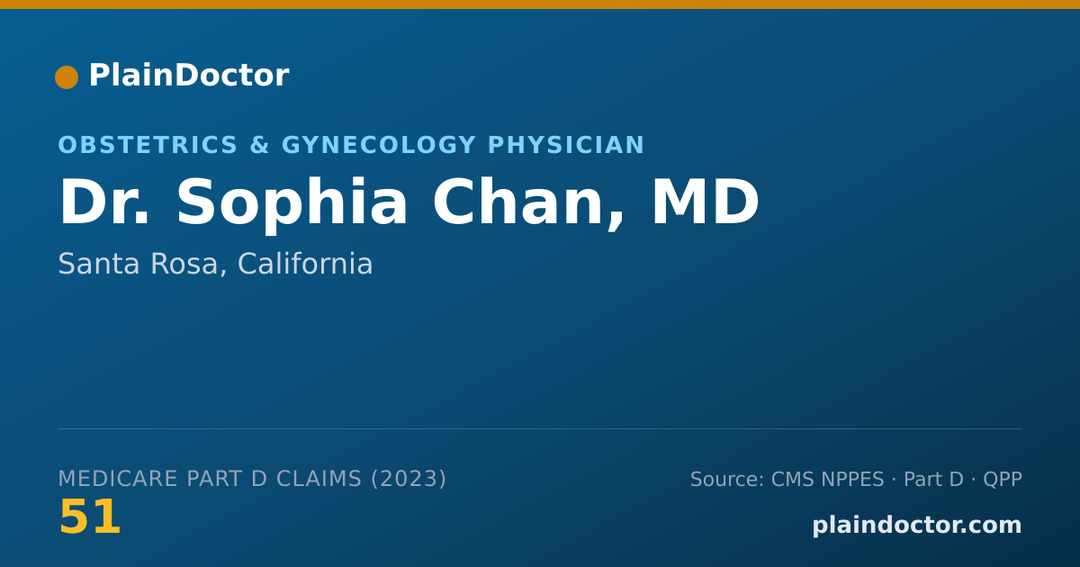 Shareable card for Sophia Chan, MD - Obstetrics & Gynecology Physician, Santa Rosa, CA