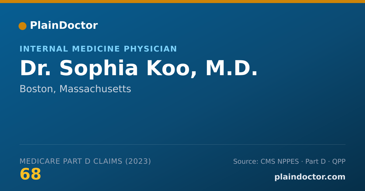Shareable card for Sophia Koo, M.D. - Internal Medicine Physician, Boston, MA