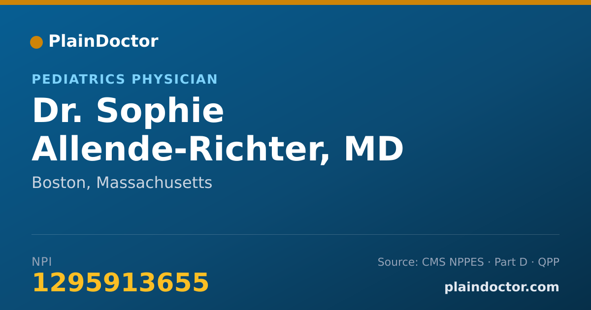 Shareable card for Sophie Allende-Richter, MD - Pediatrics Physician, Boston, MA