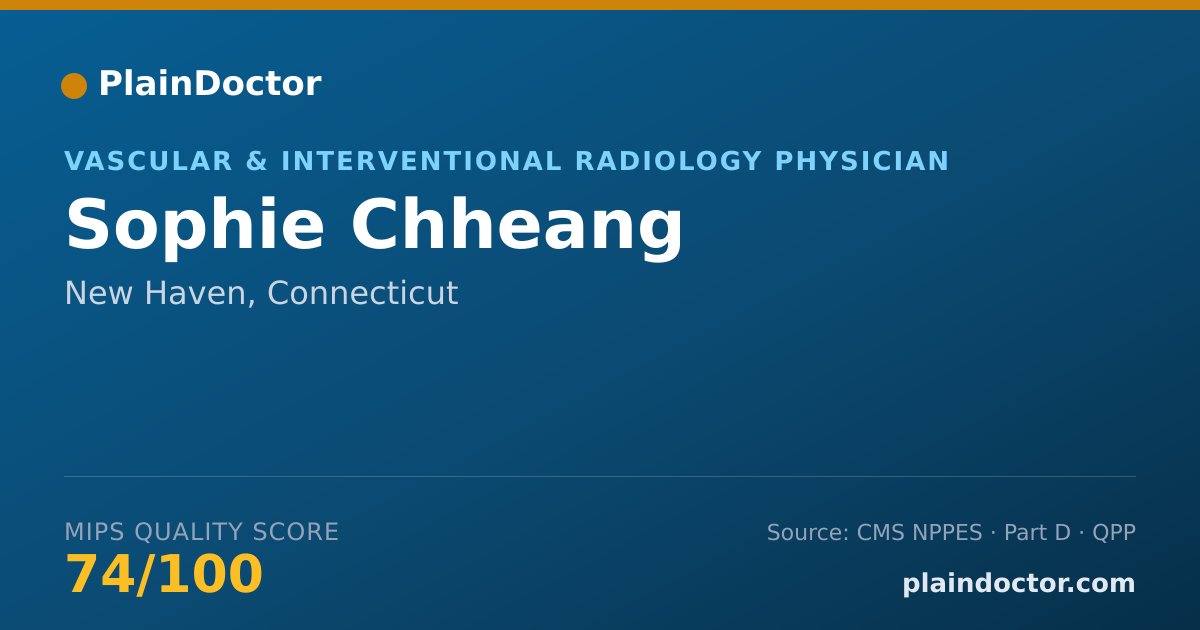 Shareable card for Sophie Chheang - Vascular & Interventional Radiology Physician, New Haven, CT