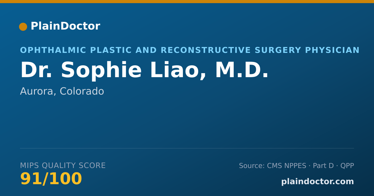 Shareable card for Sophie Liao, M.D. - Ophthalmic Plastic and Reconstructive Surgery Physician, Aurora, CO