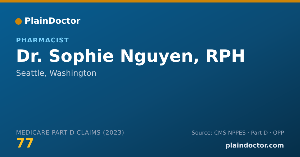 Shareable card for Sophie Nguyen, RPH - Pharmacist, Seattle, WA