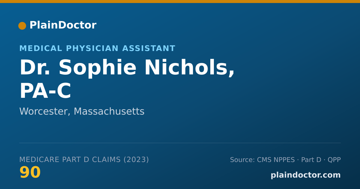 Shareable card for Sophie Nichols, PA-C - Medical Physician Assistant, Worcester, MA