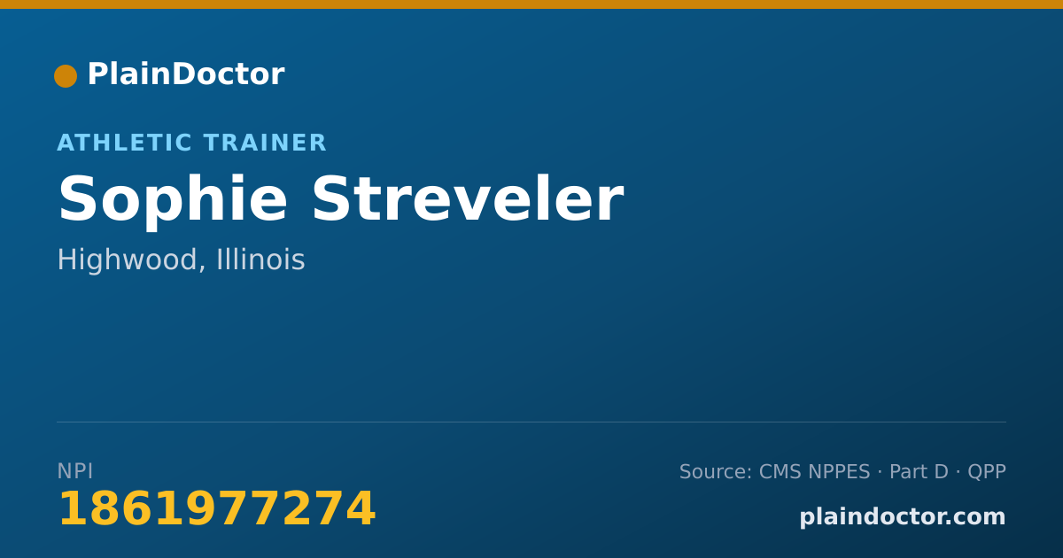 Shareable card for Sophie Streveler - Athletic Trainer, Highwood, IL