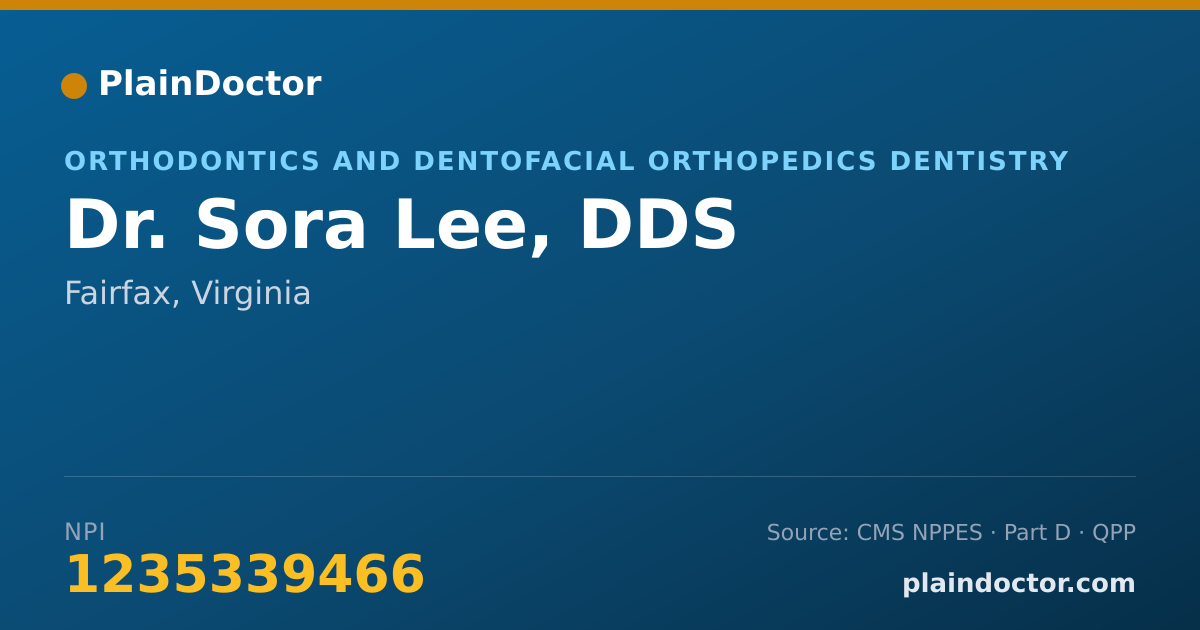Shareable card for Sora Lee, DDS - Orthodontics and Dentofacial Orthopedics Dentistry, Fairfax, VA