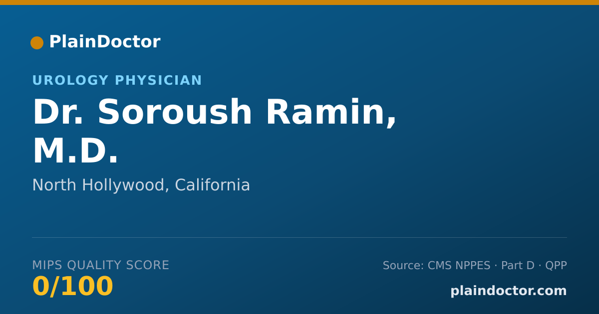 Shareable card for Soroush Ramin, M.D. - Surgical Oncology Physician, North Hollywood, CA