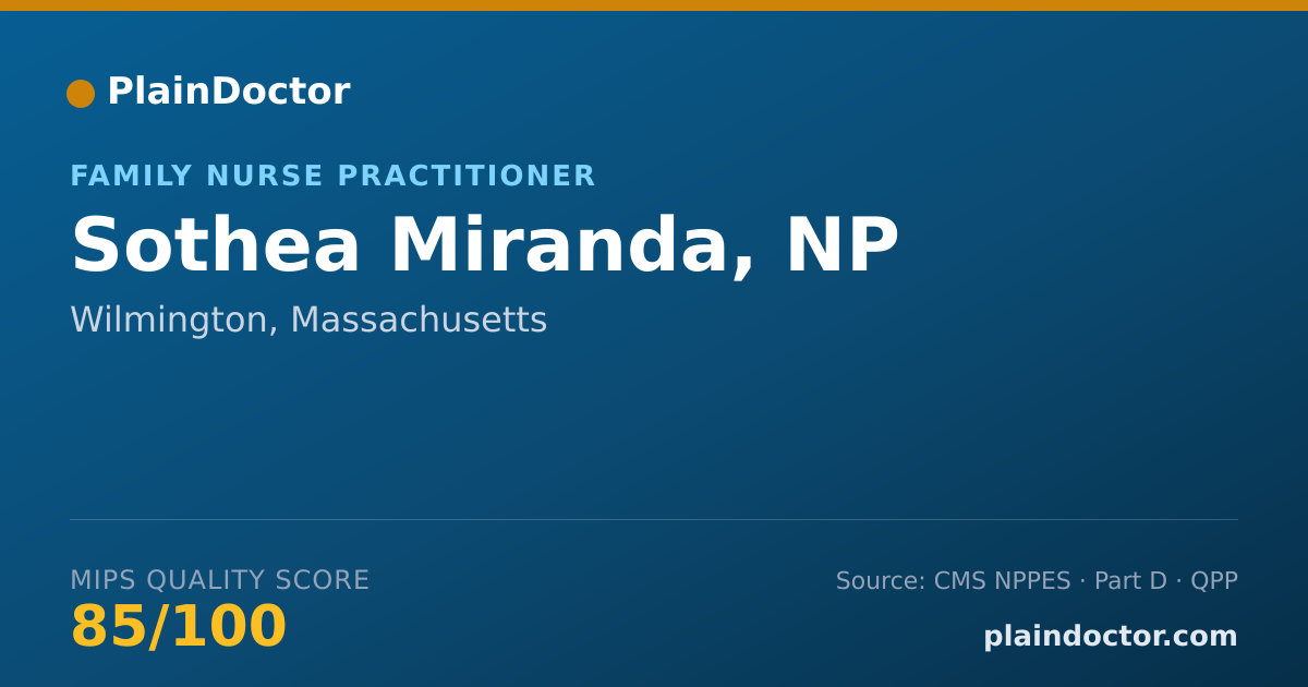 Shareable card for Sothea Miranda, NP - Family Nurse Practitioner, Wilmington, MA