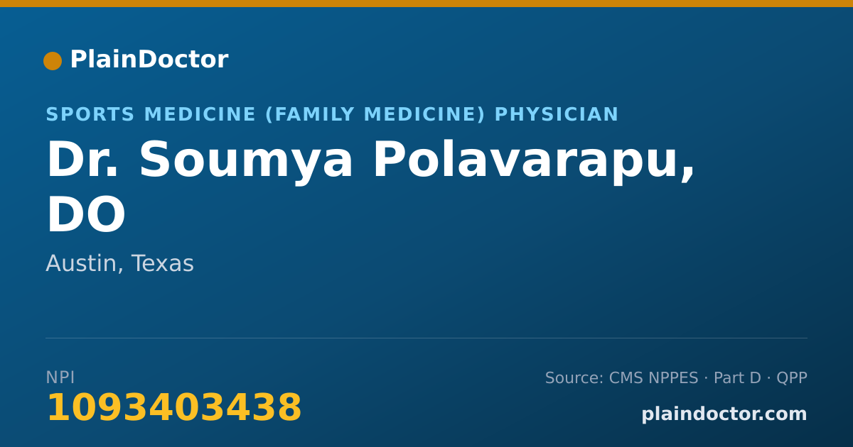 Shareable card for Soumya Polavarapu, DO - Student in an Organized Health Care Education/Training Program, Minneapolis, MN