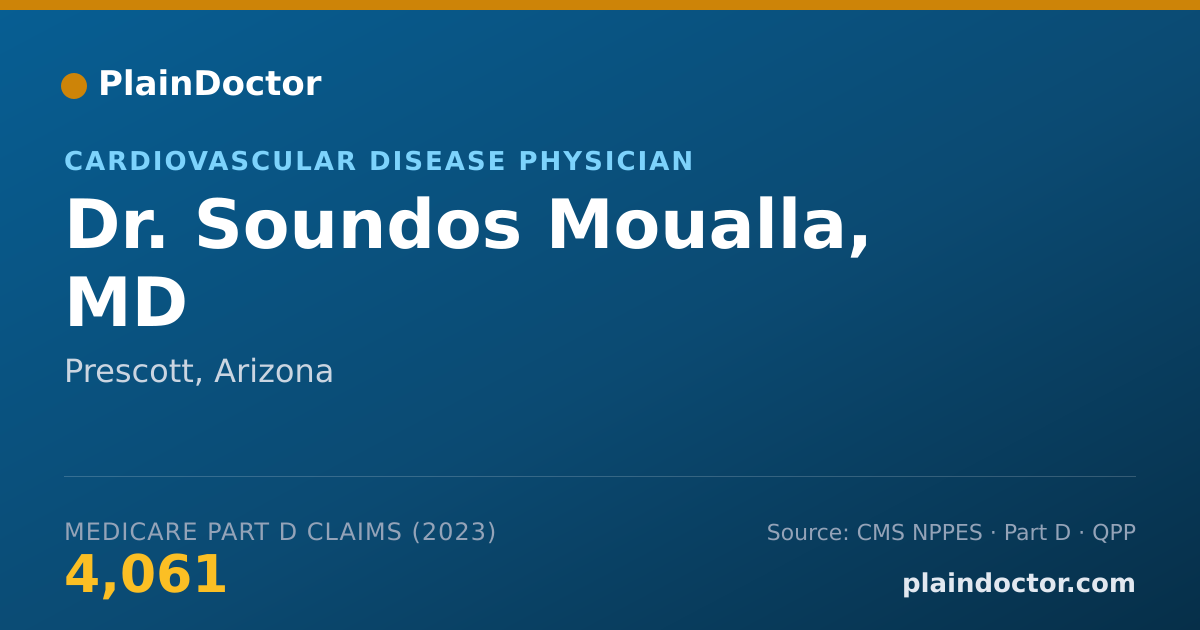 Shareable card for Soundos Moualla, MD - Cardiovascular Disease Physician, Prescott, AZ