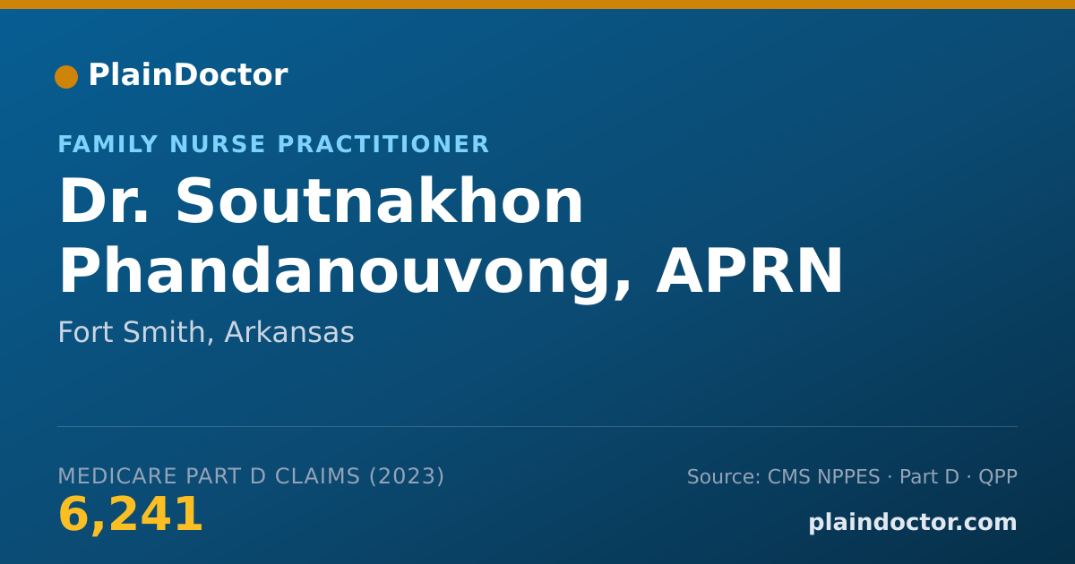 Shareable card for Soutnakhon Phandanouvong, APRN - Family Nurse Practitioner, Fort Smith, AR