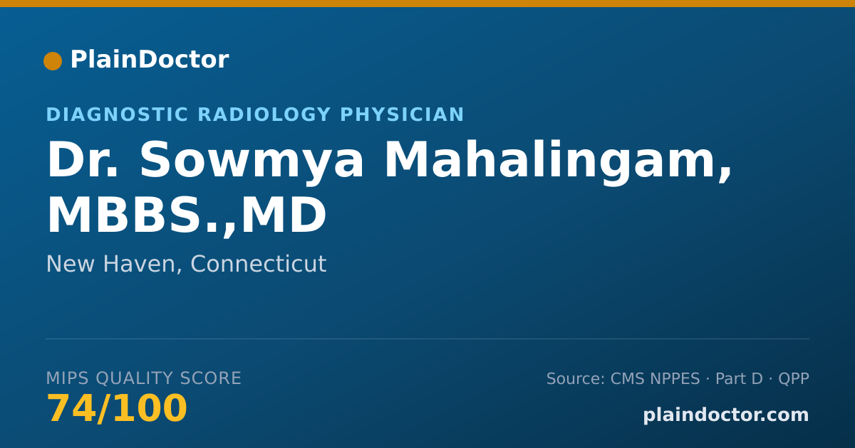 Shareable card for Sowmya Mahalingam, MBBS.,MD - Diagnostic Radiology Physician, New Haven, CT