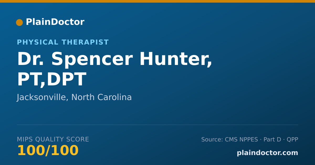 Shareable card for Spencer Hunter, PT,DPT - Physical Therapist, Jacksonville, NC