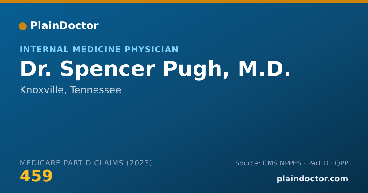 Shareable card for Spencer Pugh, M.D. - Internal Medicine Physician, Knoxville, TN