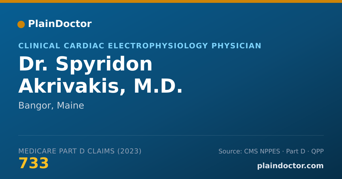 Shareable card for Spyridon Akrivakis, M.D. - Clinical Cardiac Electrophysiology Physician, Bangor, ME