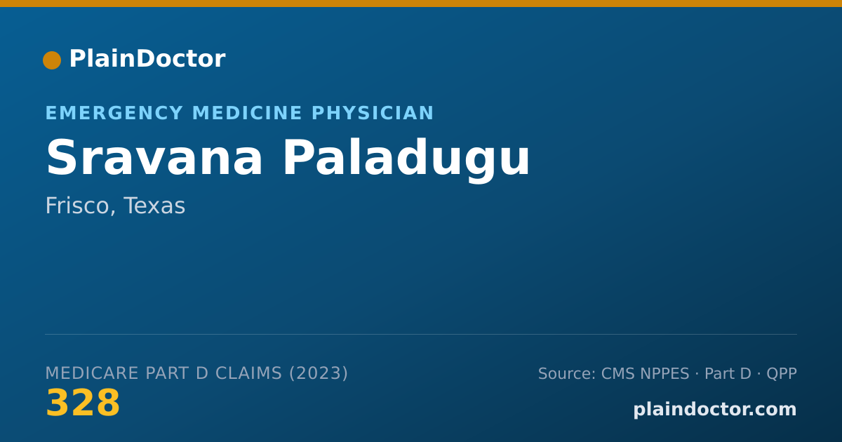 Shareable card for Sravana Paladugu - Emergency Medicine Physician, Frisco, TX