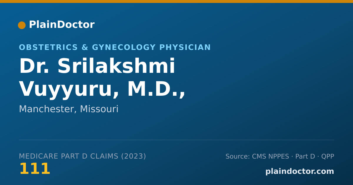 Shareable card for Srilakshmi Vuyyuru, M.D., - Obstetrics & Gynecology Physician, Manchester, MO