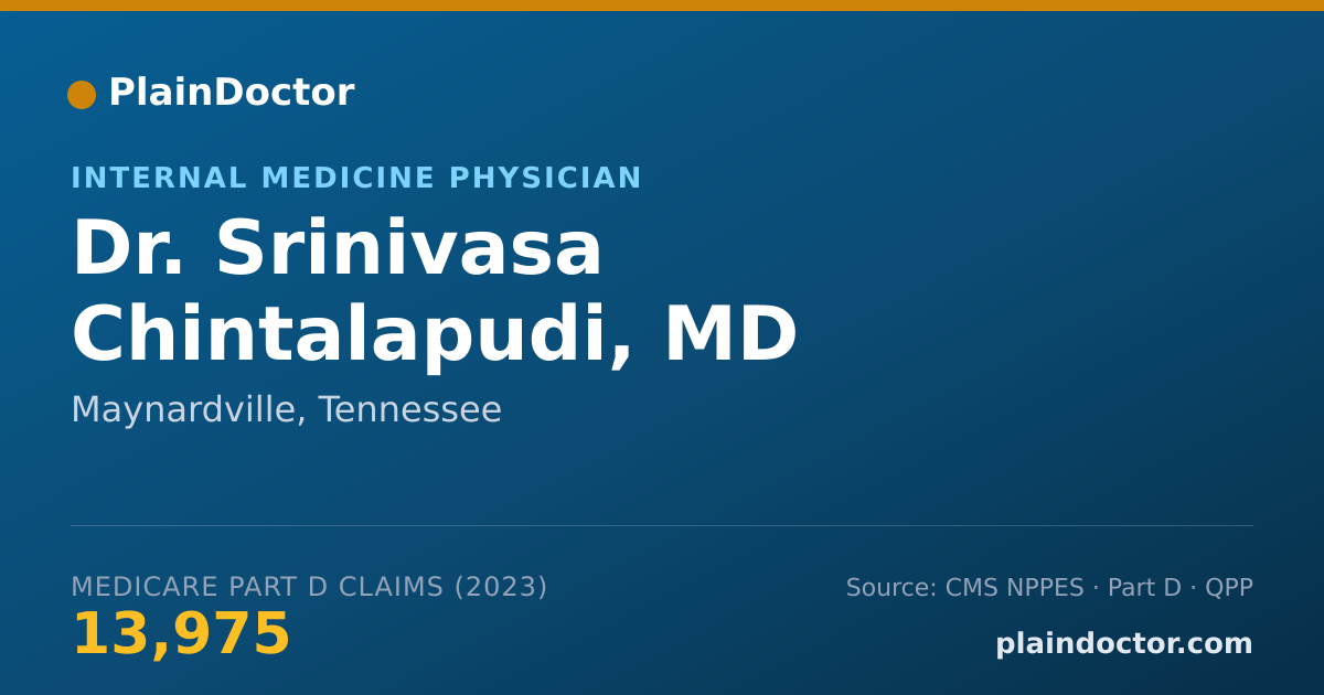 Shareable card for Srinivasa Chintalapudi, MD - Internal Medicine Physician, Maynardville, TN