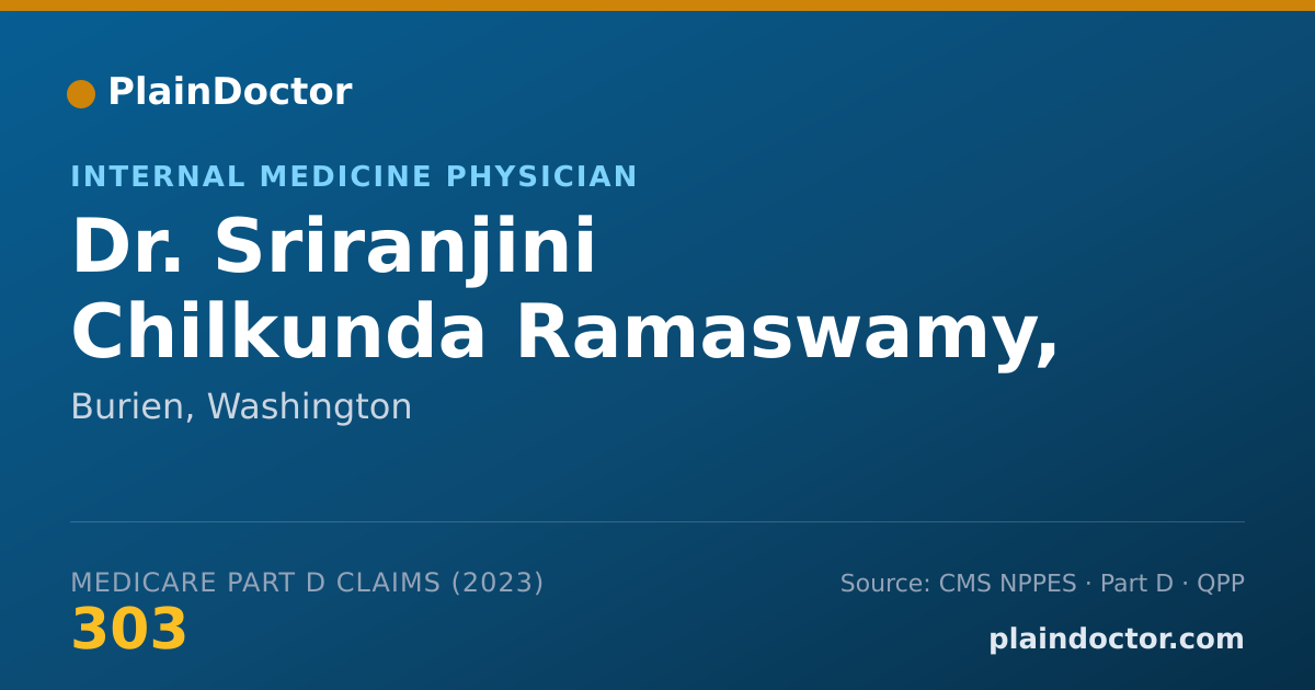 Shareable card for Sriranjini Chilkunda Ramaswamy, M.D. - Internal Medicine Physician, Burien, WA