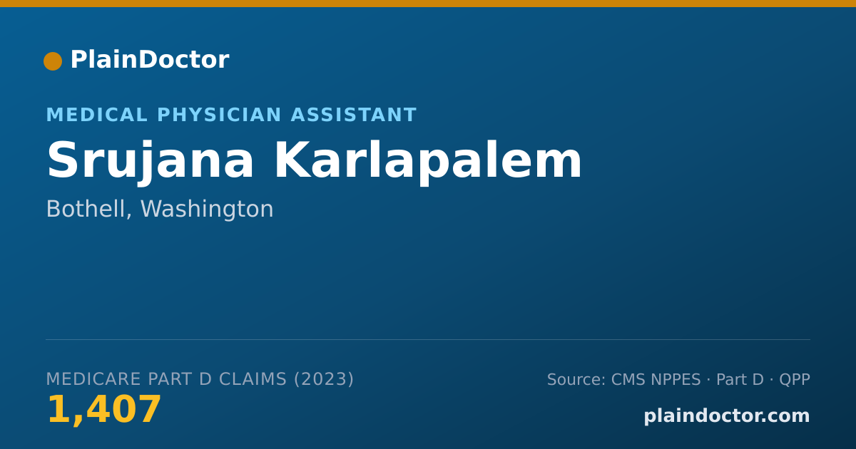 Shareable card for Srujana Karlapalem - Medical Physician Assistant, Bothell, WA