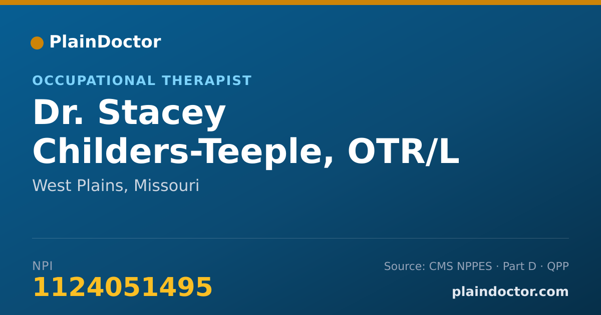 Shareable card for Stacey Childers-Teeple, OTR/L - Occupational Therapist, West Plains, MO