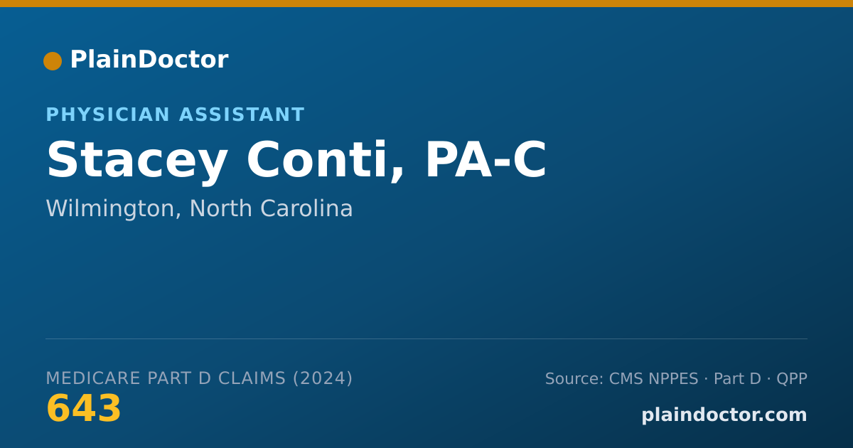Shareable card for Stacey Conti, PA-C - Medical Physician Assistant, Wilmington, NC