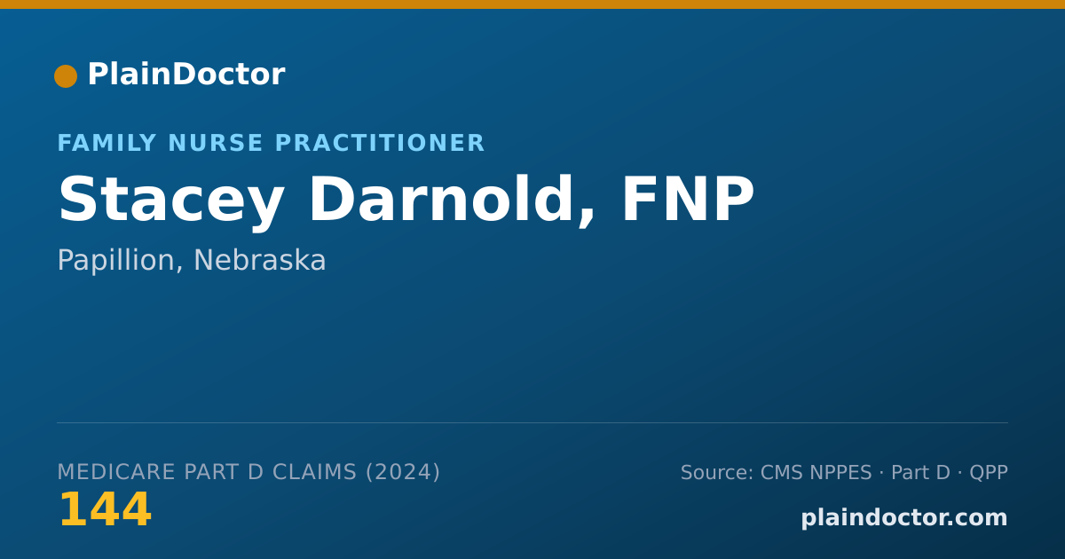 Shareable card for Stacey Darnold, FNP - Family Nurse Practitioner, Papillion, NE