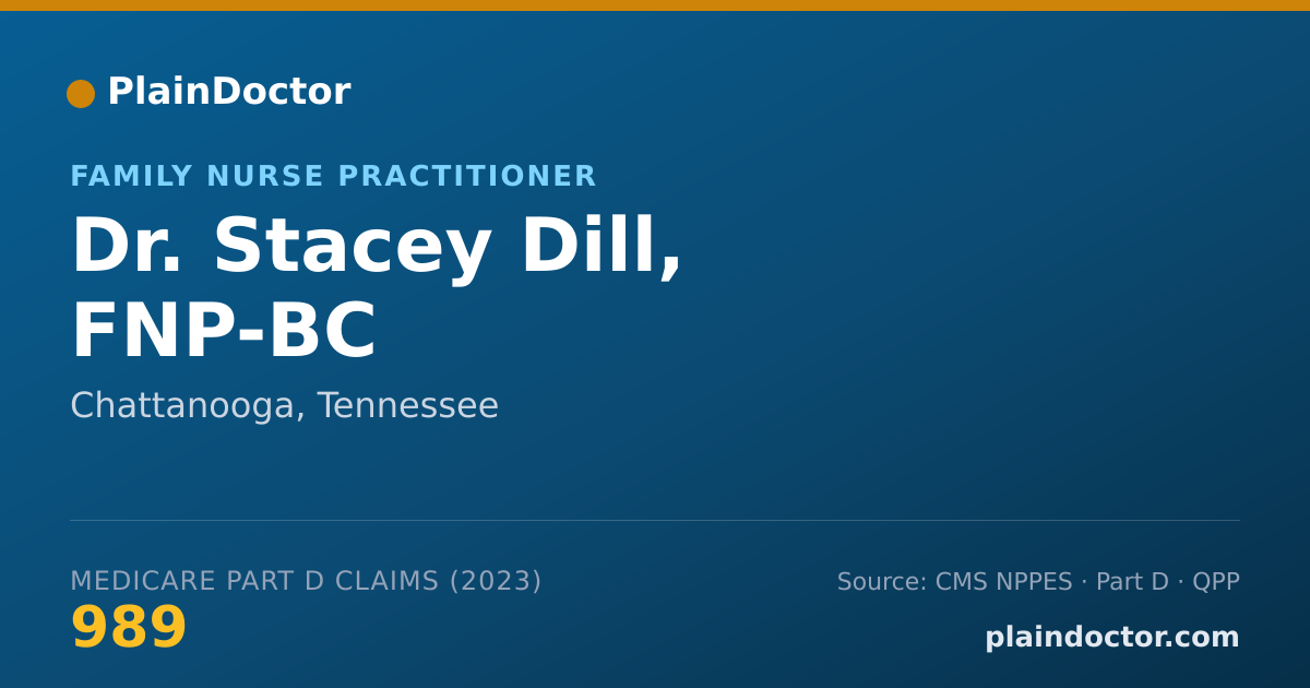 Shareable card for Stacey Dill, FNP-BC - Family Nurse Practitioner, Chattanooga, TN