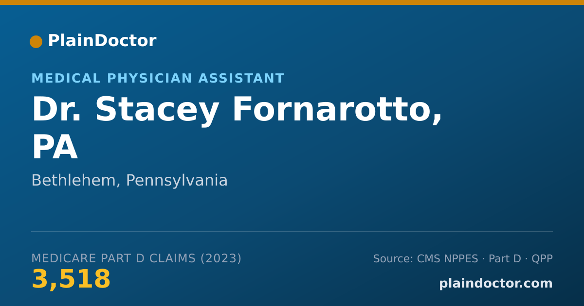 Shareable card for Stacey Fornarotto, PA - Medical Physician Assistant, Bethlehem, PA