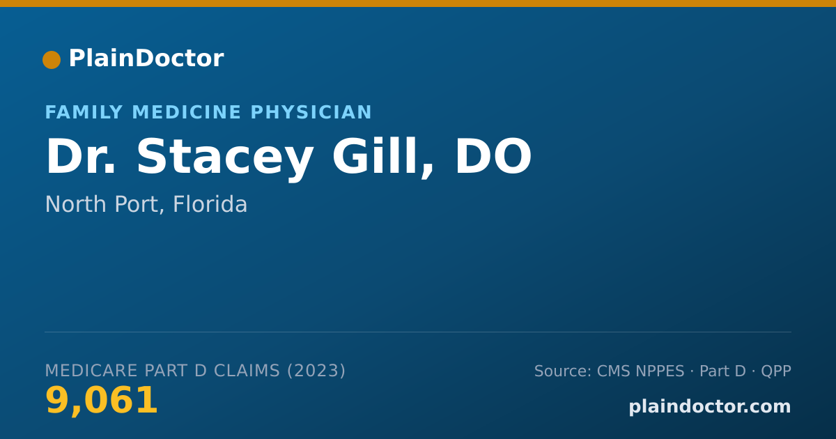 Shareable card for Stacey Gill, DO - Family Medicine Physician, North Port, FL