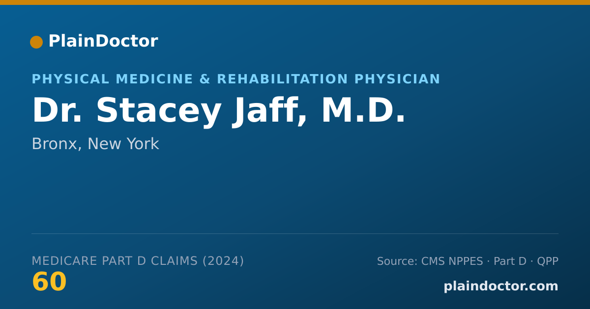 Shareable card for Stacey Jaff, M.D. - Pain Medicine (Physical Medicine & Rehabilitation) Physician, Bronx, NY