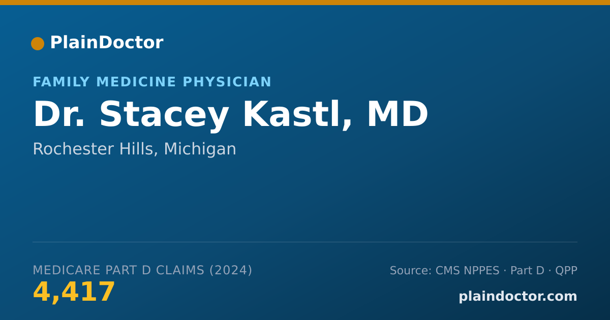 Shareable card for Stacey Kastl, MD - Family Medicine Physician, Rochester Hills, MI