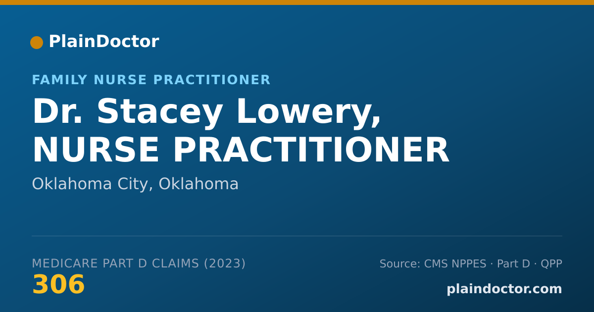 Shareable card for Stacey Lowery, NURSE PRACTITIONER - Family Nurse Practitioner, Oklahoma City, OK