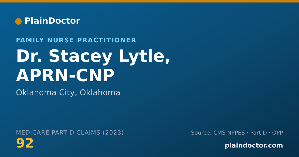 Shareable card for Stacey Lytle, APRN-CNP - Family Nurse Practitioner, Oklahoma City, OK