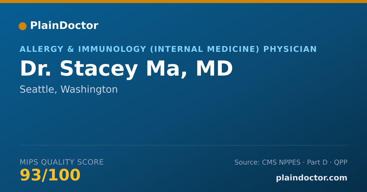 Shareable card for Stacey Ma, MD - Allergy & Immunology (Internal Medicine) Physician, Seattle, WA