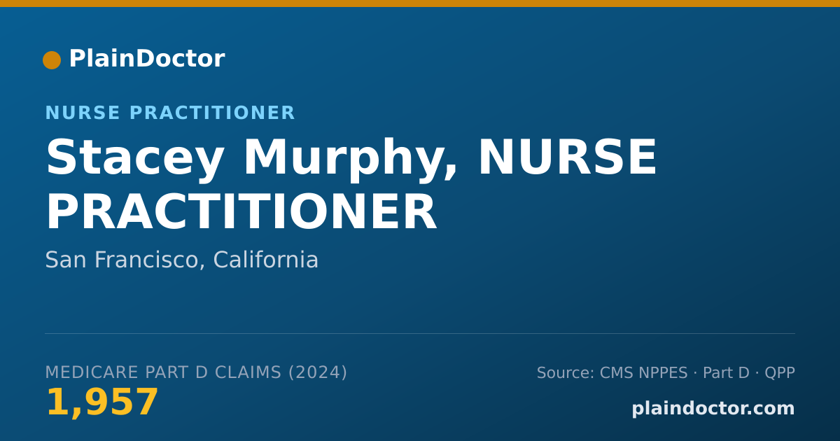 Shareable card for Stacey Murphy, NURSE PRACTITIONER - Registered Nurse, San Francisco, CA